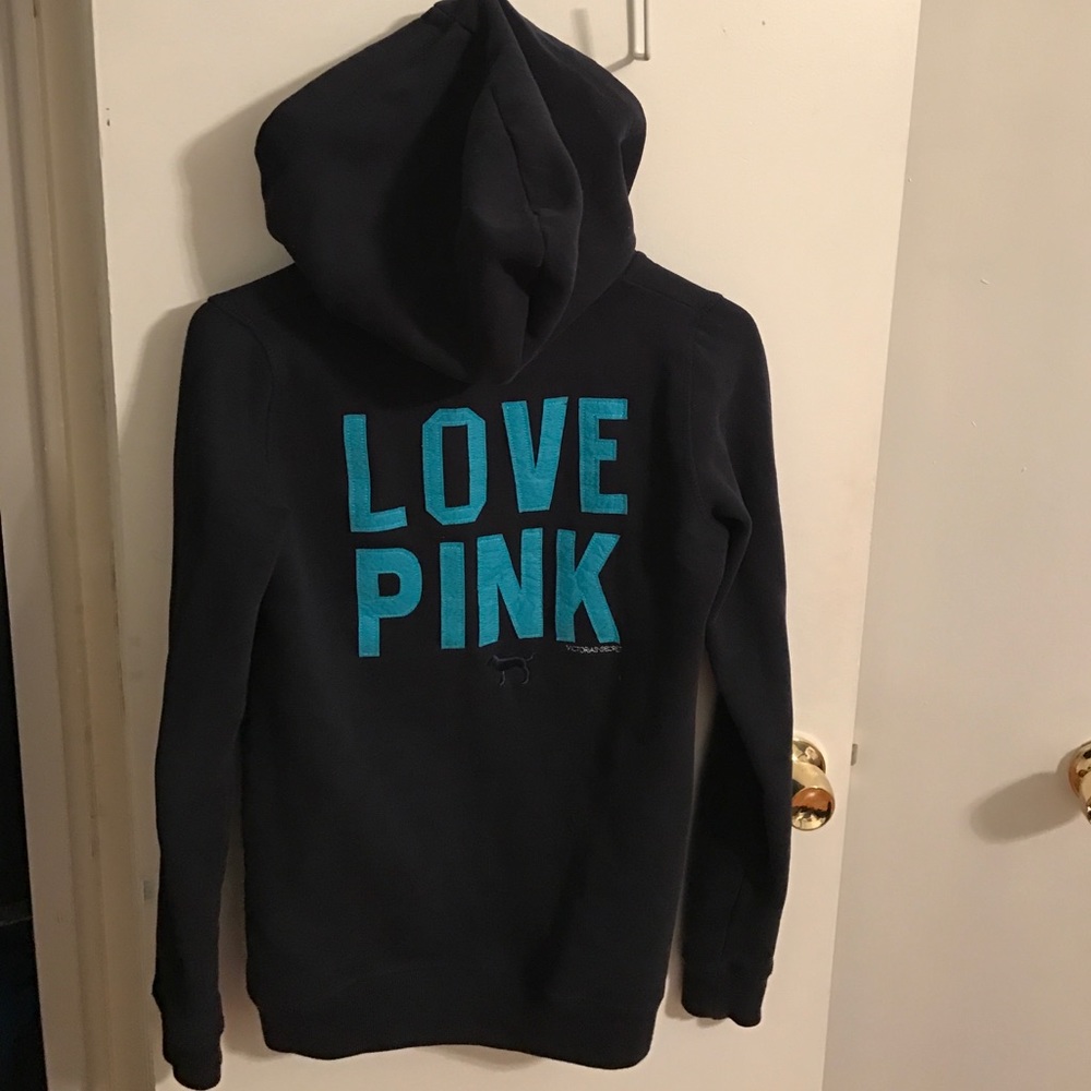 PINK VS Navy pull over hoodie