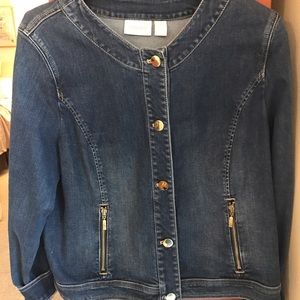 Chicos Denim Jacket, sz 2