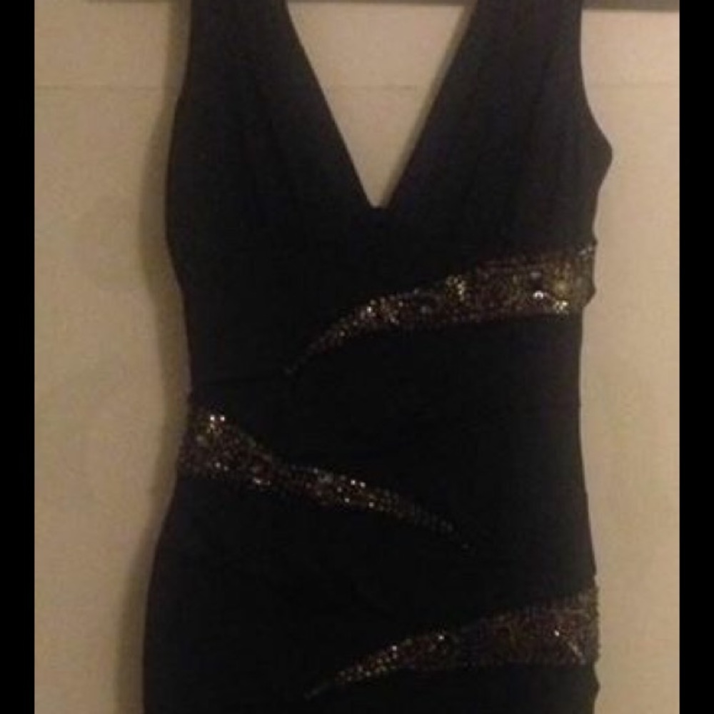 Black And Gold Dress. Size Small