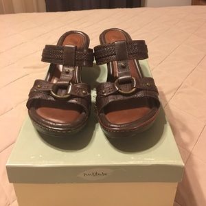Brand New Brown Leather Nurture Sandal