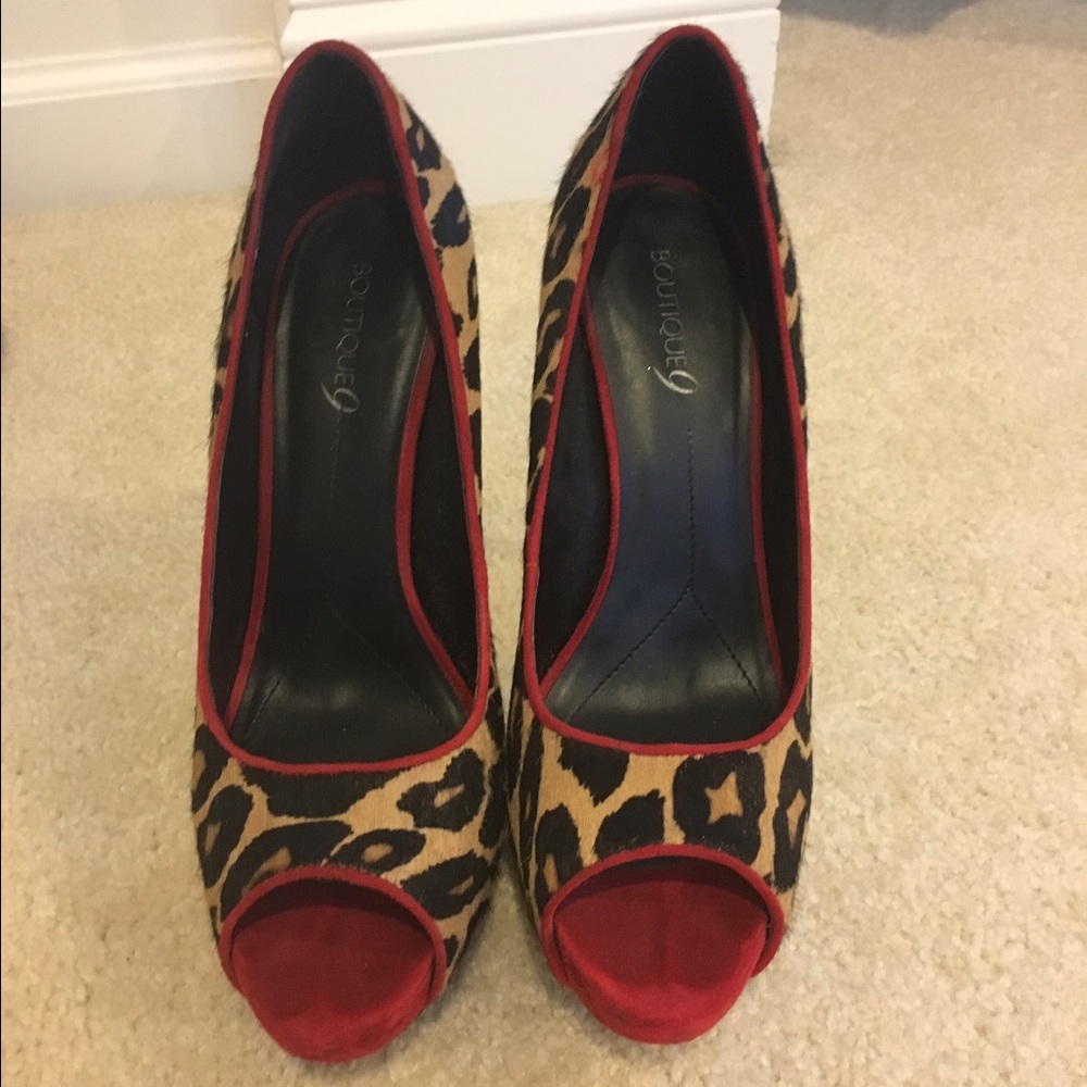 Boutique 9 leopard platforms