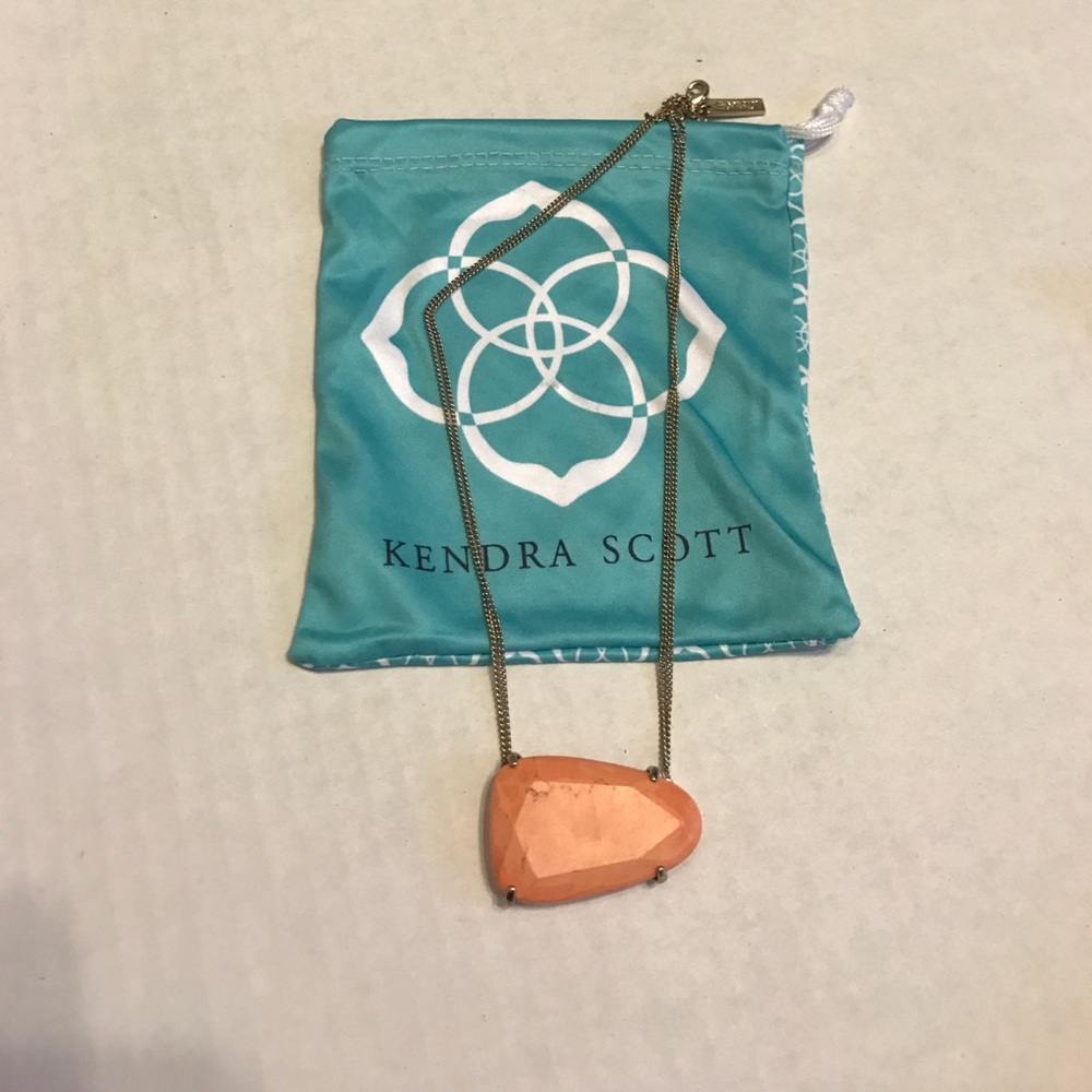 Kendra Scott 'Isla' necklace in salmon and gold