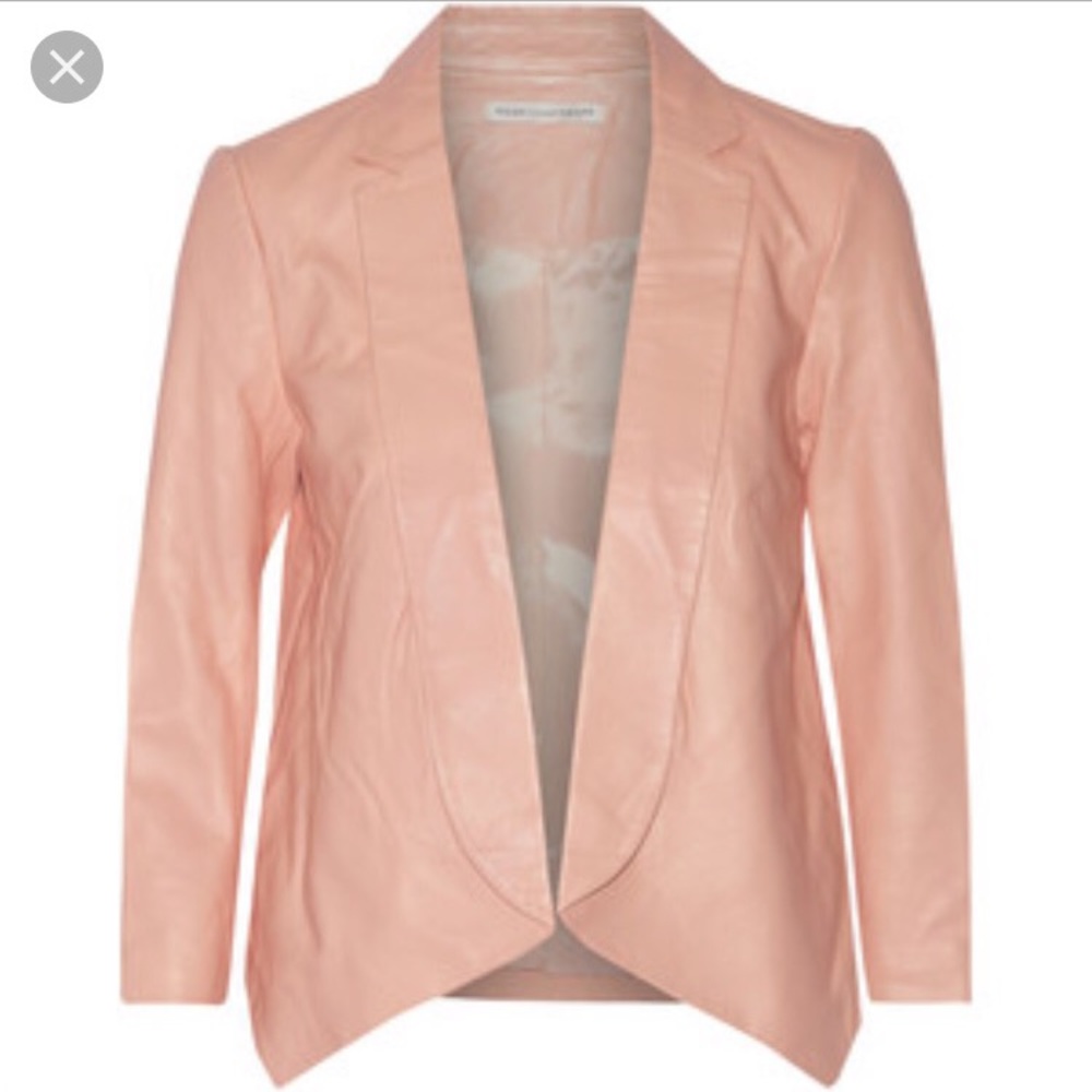 New! Rebecca Minkoff PINK Leather Ace Jacket 12