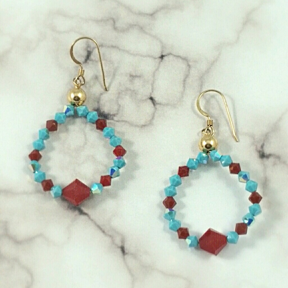 14k Gold-filled Swarovski Crystal Boho Earrings