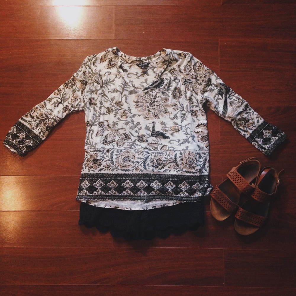 Lucky Brand 3/4 Sleeve Blouse