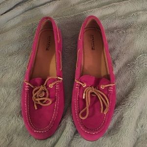 Pink Sperry Boat shoes