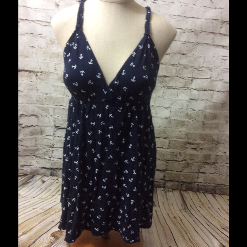 Navy white anchor sun top Nautical ⛴ - Picture 1 of 4