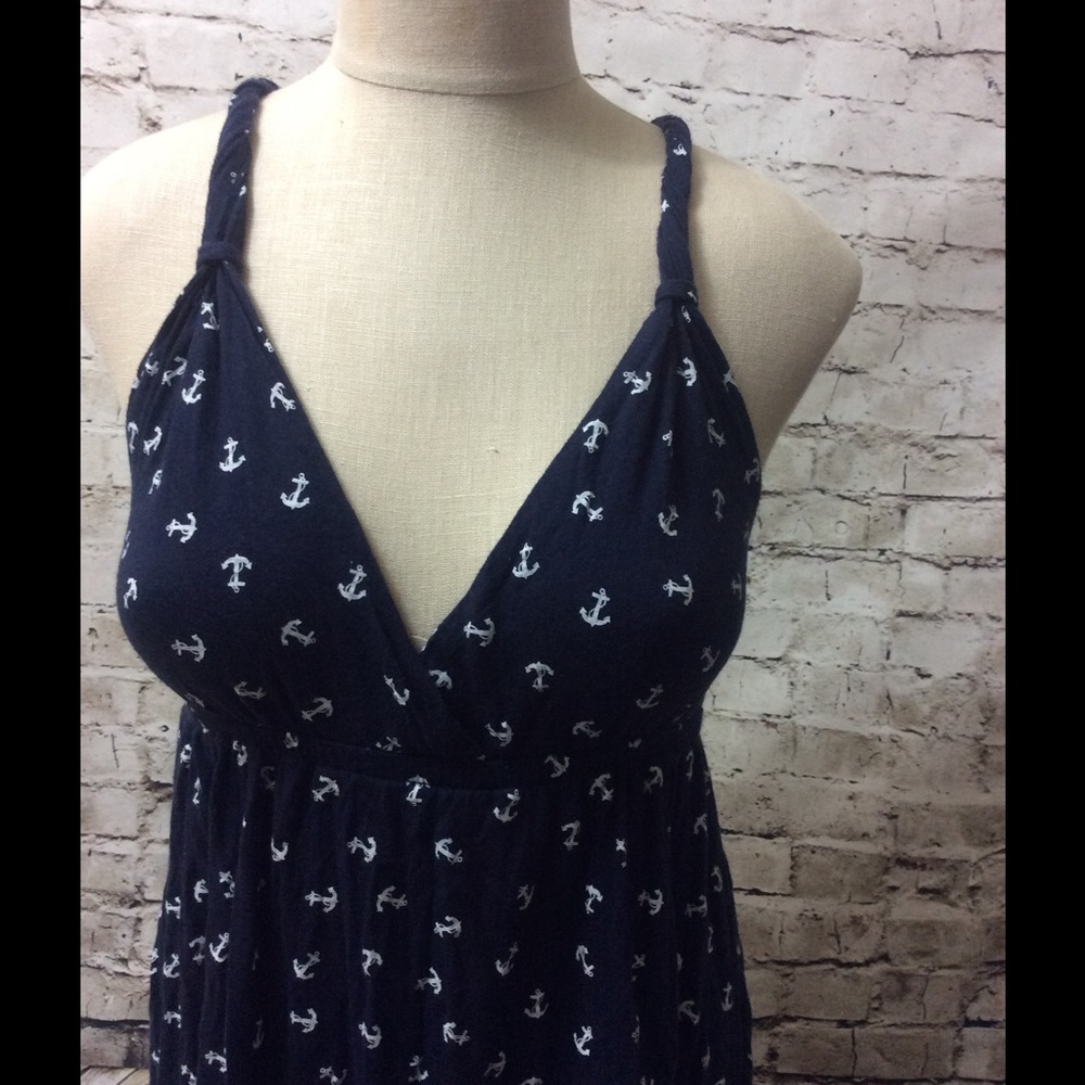 Navy white anchor sun top Nautical ⛴ - Picture 2 of 4