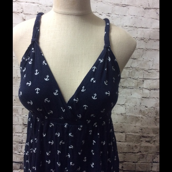 Navy white anchor sun top Nautical ⛴ - Picture 2 of 4