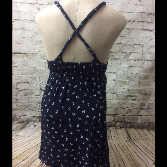 Navy white anchor sun top Nautical ⛴ - Picture 3 of 4