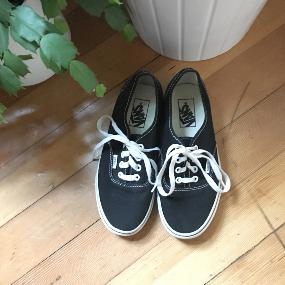 Vans Authentic Shoes Black Size Women's 6.5