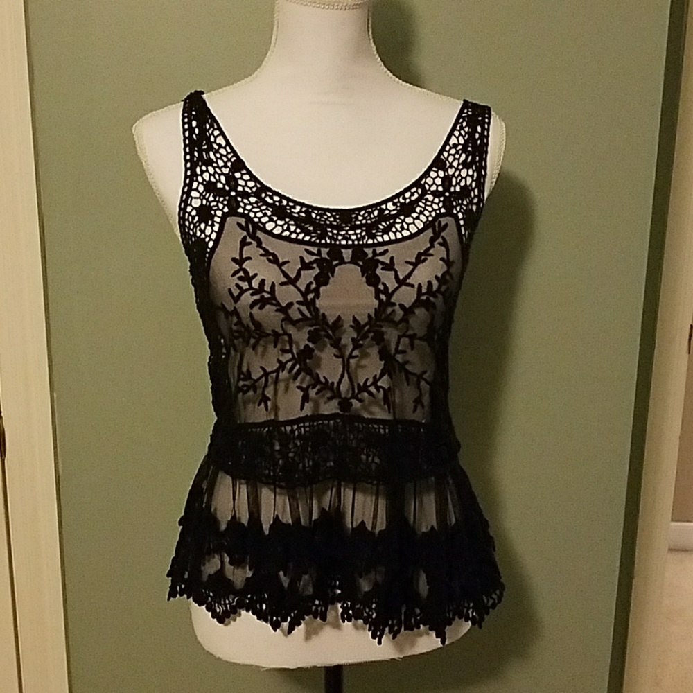 Black lace top