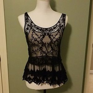 Black lace top