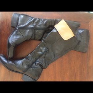 Black knee high boots