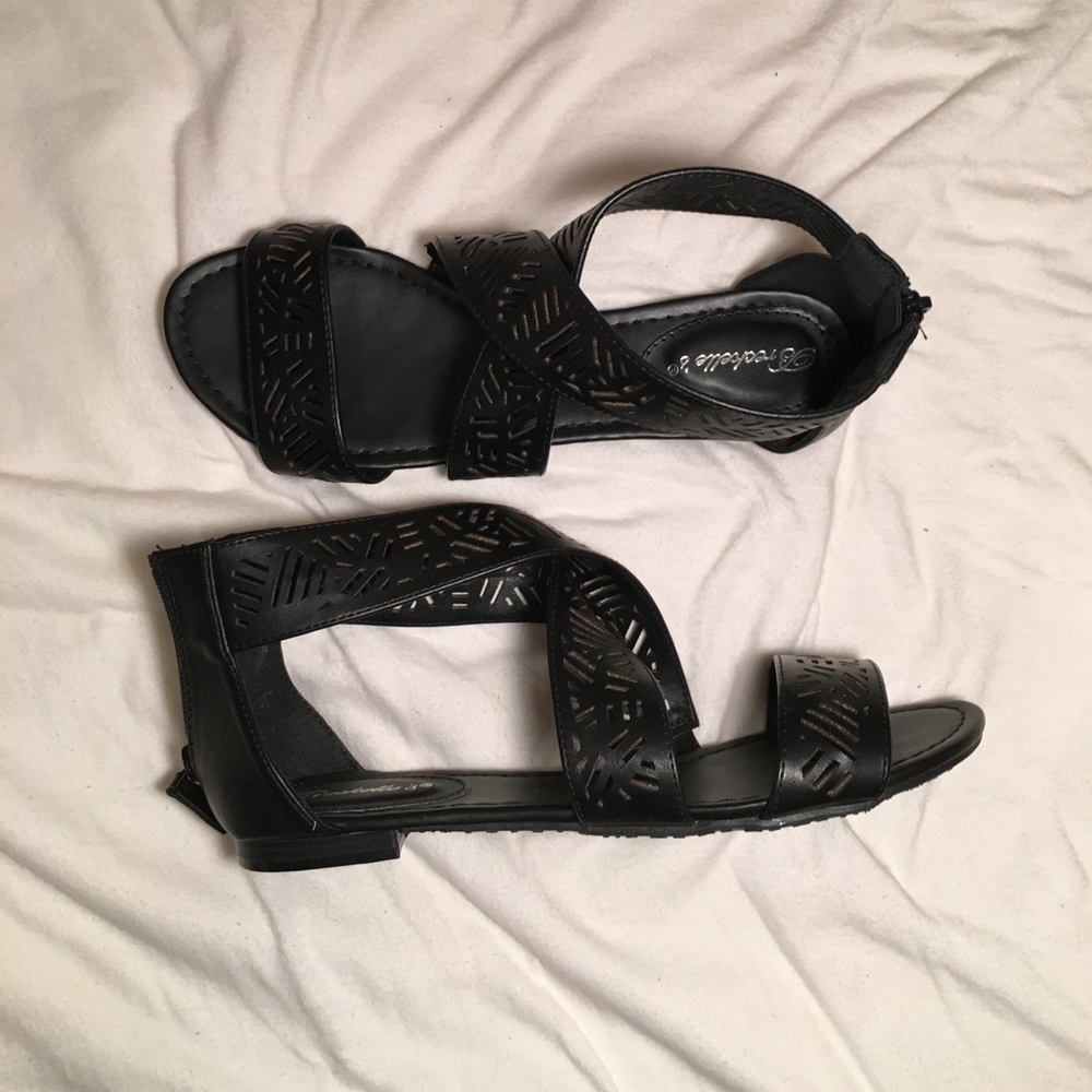 Black Strappy Sandals