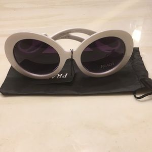 AUTHENTIC WHITE PRADA SUNGLASSES
