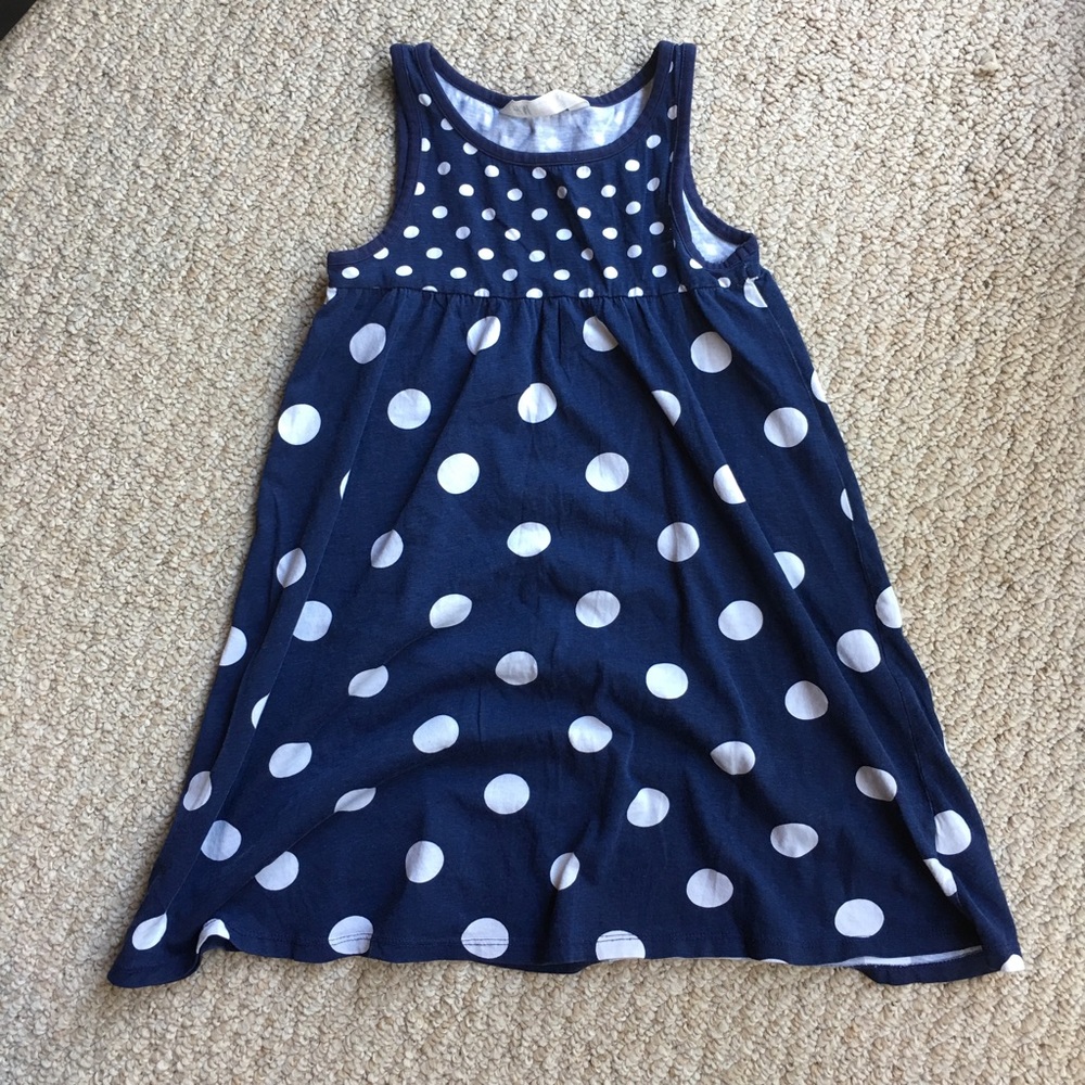 H&M polka dot navy dress