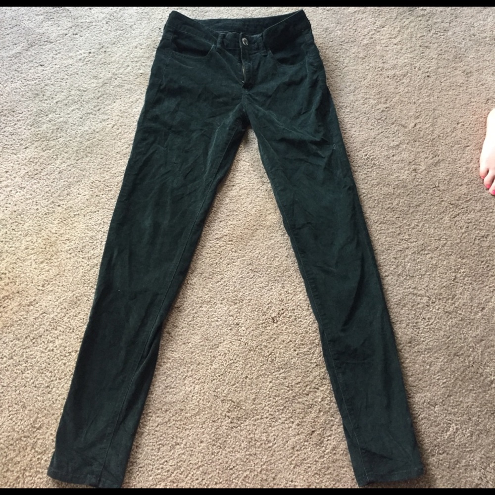 High waisted corduroy American eagle pants