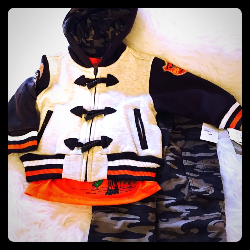 18 month 3 piece Dapper/Camo full outfit 👍🏽