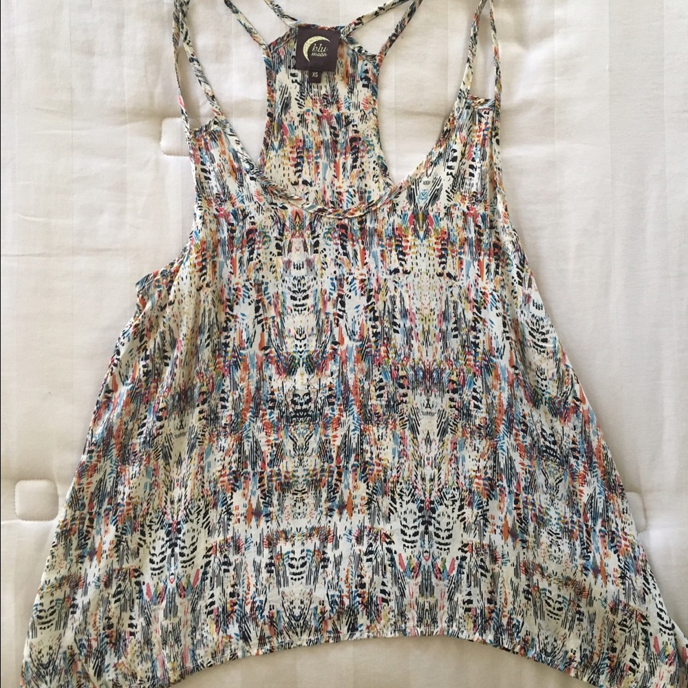 Blu Moon silk tank top