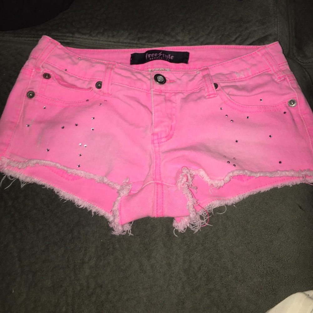 Hot pink Jean Shorts
