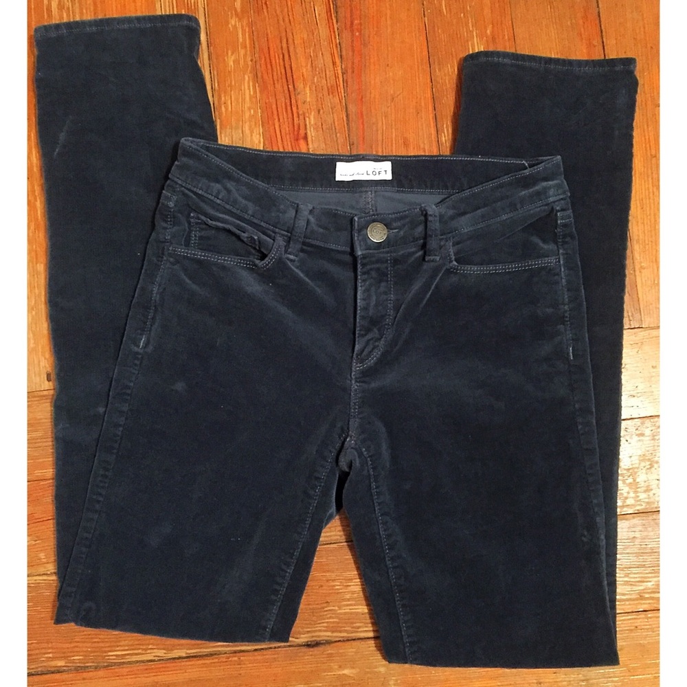 Loft Modern Straight Slate Blue Cords