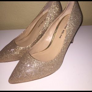 ANTONIO MELANI sparkly gold heels