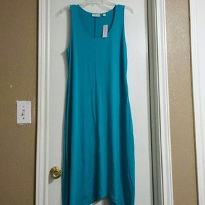 NY&Co Turquoise asymmetrical dress