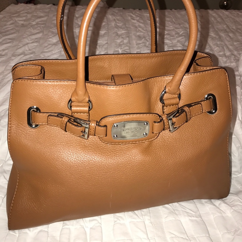Leather Camel brown colored Michel Kors handbag