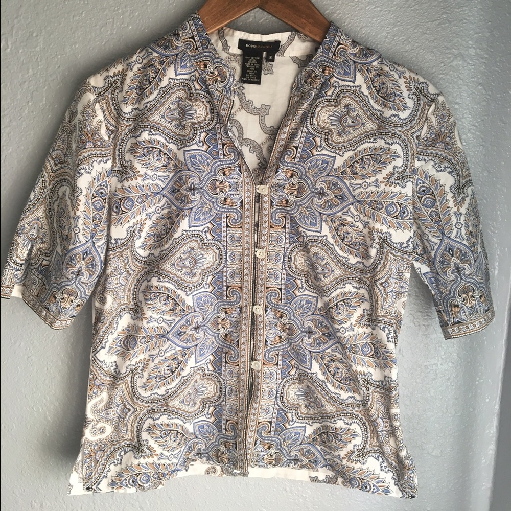 BCBG Maxazria Indian inspired Top