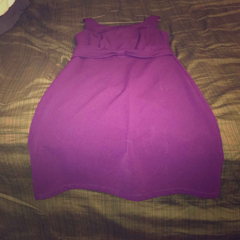 Purple zip up dress