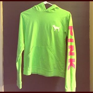 🌺PINK brand green hoodie