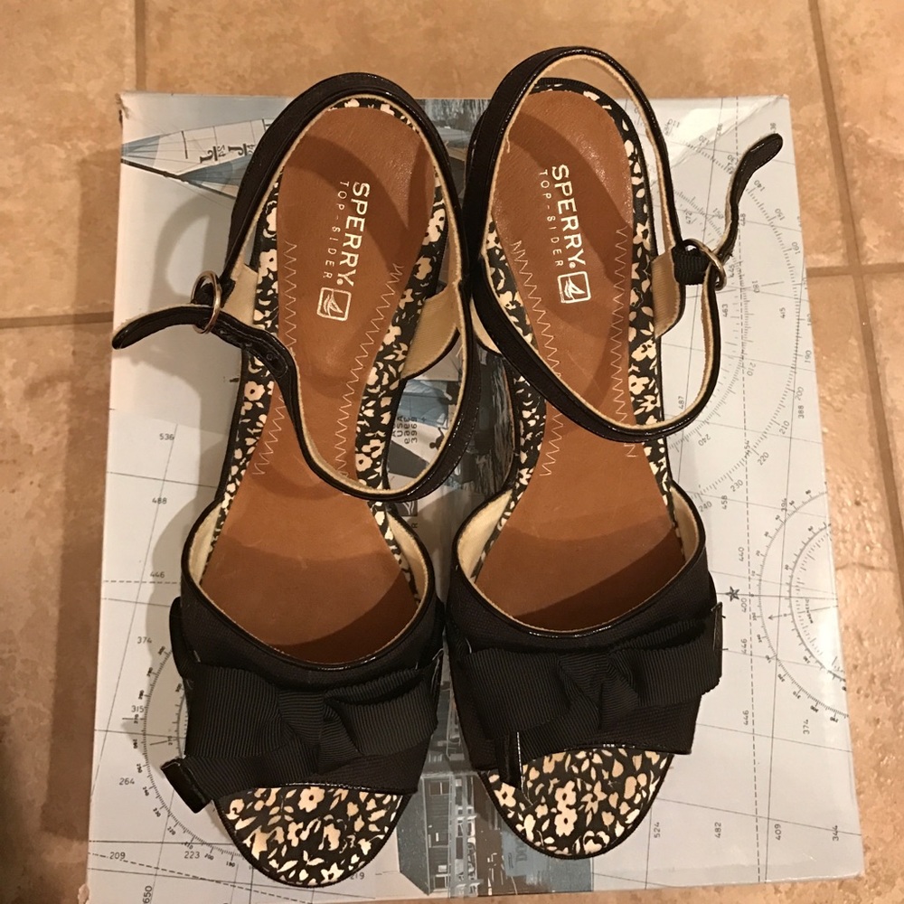 Sperry Topsider Paloma Black Size 8 sandals