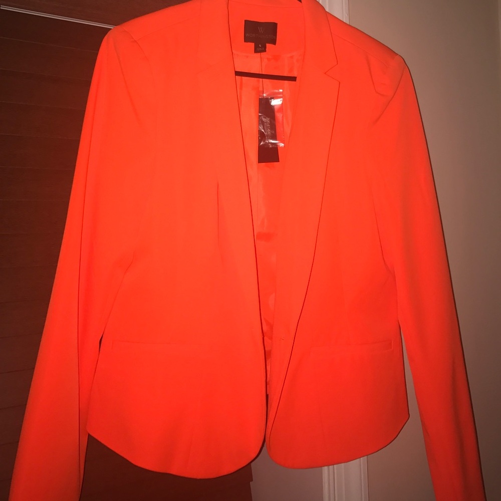 Neon orange blazer