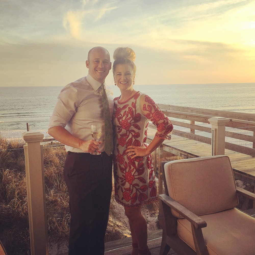 Embroidered Red Lace Dress - Picture 2 of 3