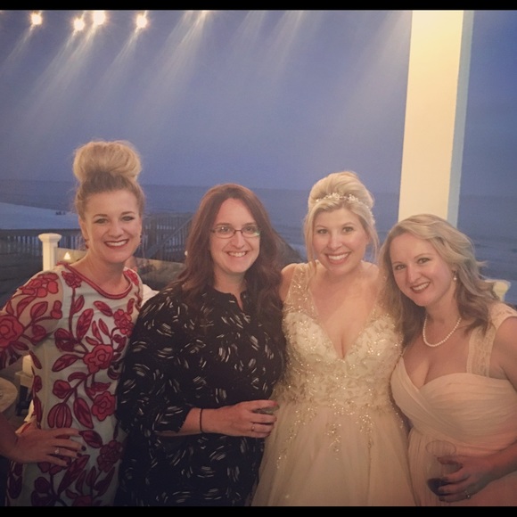 Embroidered Red Lace Dress - Picture 3 of 3