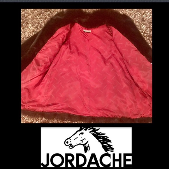 VINTAGE JORDACHE  Black Fur Coat - Picture 5 of 9
