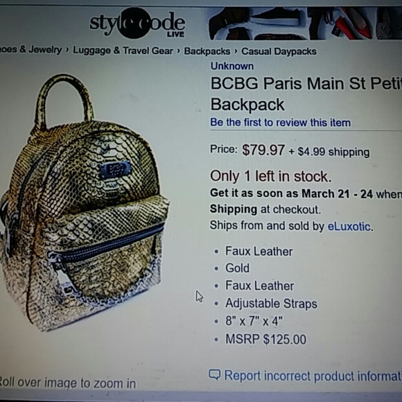 BCBG Max Azria Backpack - Picture 2 of 2