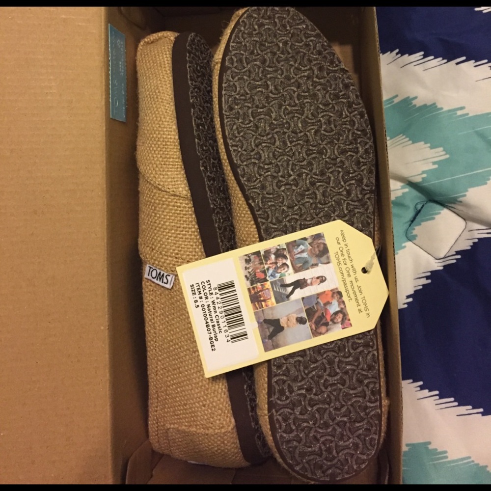 Burlap TOMS Size 8.5