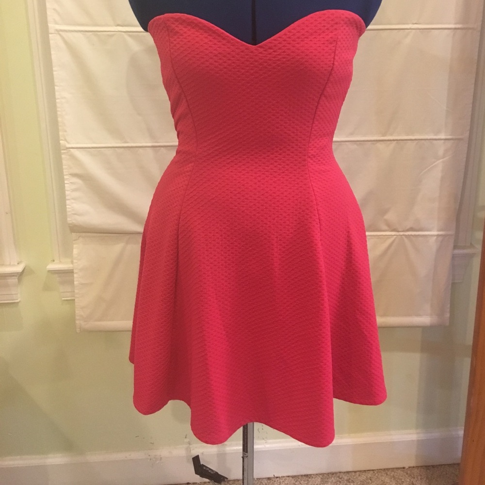Hot Pink Dress Sweetheart Neckline