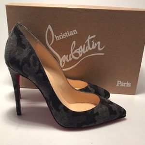 Christian Louboutin Gray Camo Pigalle follies 36