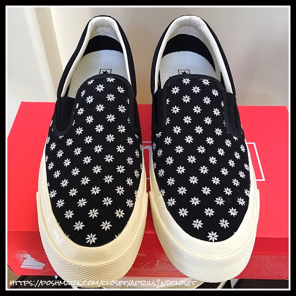CONVERSE CHUCK TAYLOR SLIP ON BLACK PRINT LO OX - Picture 4 of 8