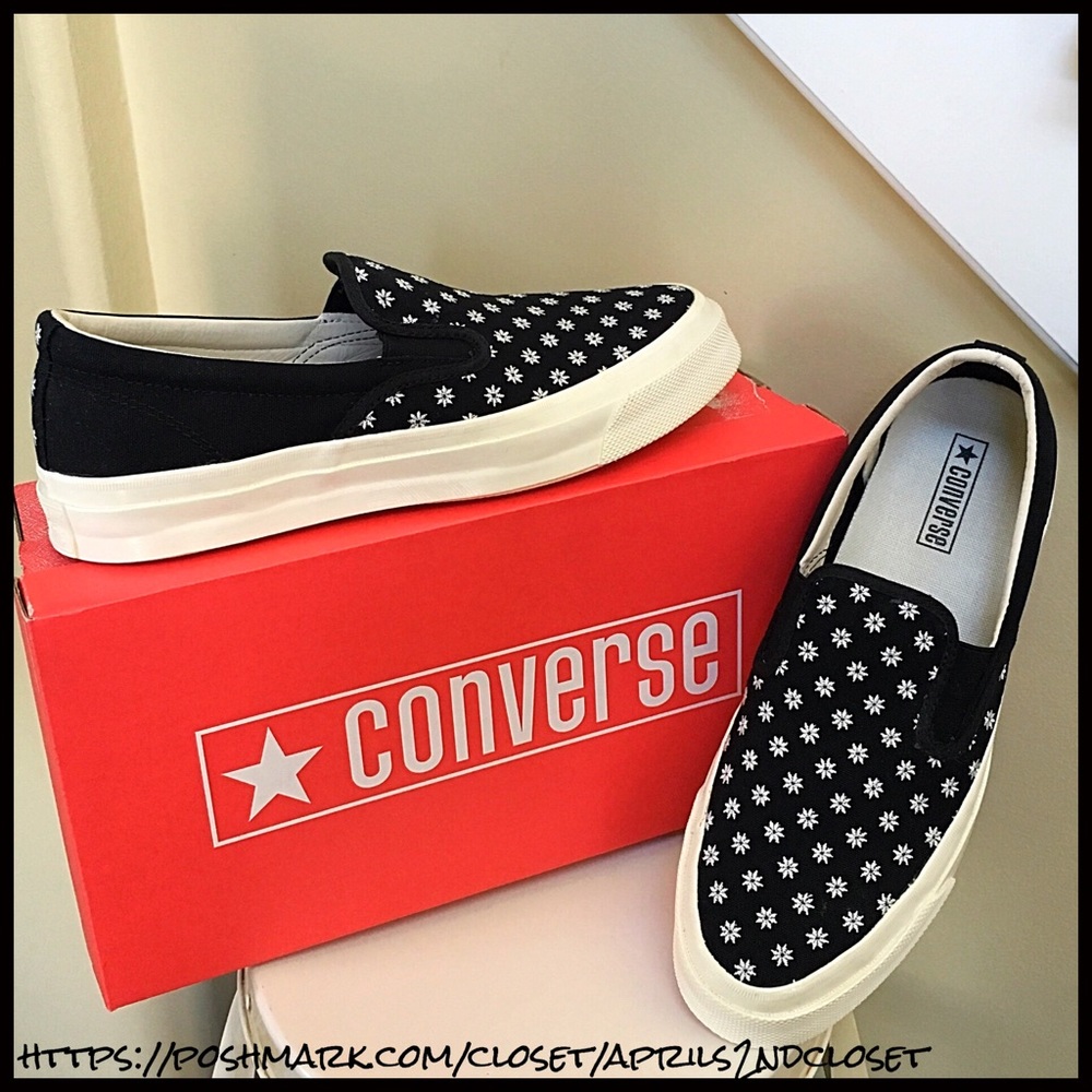 CONVERSE CHUCK TAYLOR SLIP ON BLACK PRINT LO OX - Picture 6 of 8