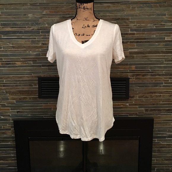 White Loose Fit Short Sleeve Boyfriend Tee - Picture 3 of 3