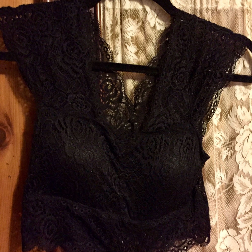 Beautiful all black lace Bralette