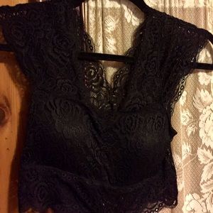 Beautiful all black lace Bralette