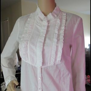Jcrew ruffle front shirt NWT size 0