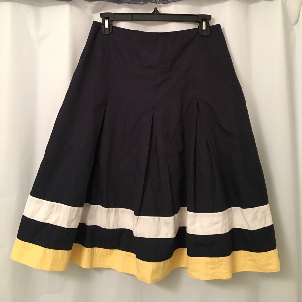 Joules full navy skirt, size 6
