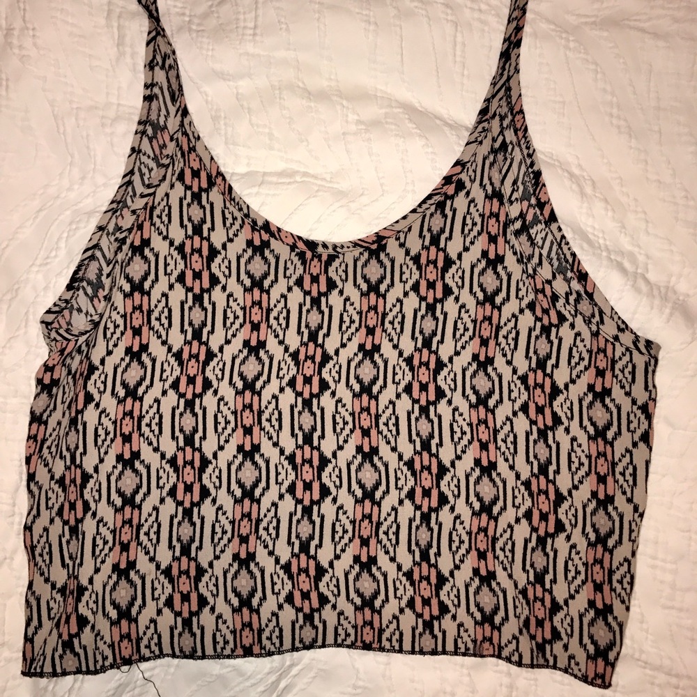 Brandy Melville tribal print flowy crop top