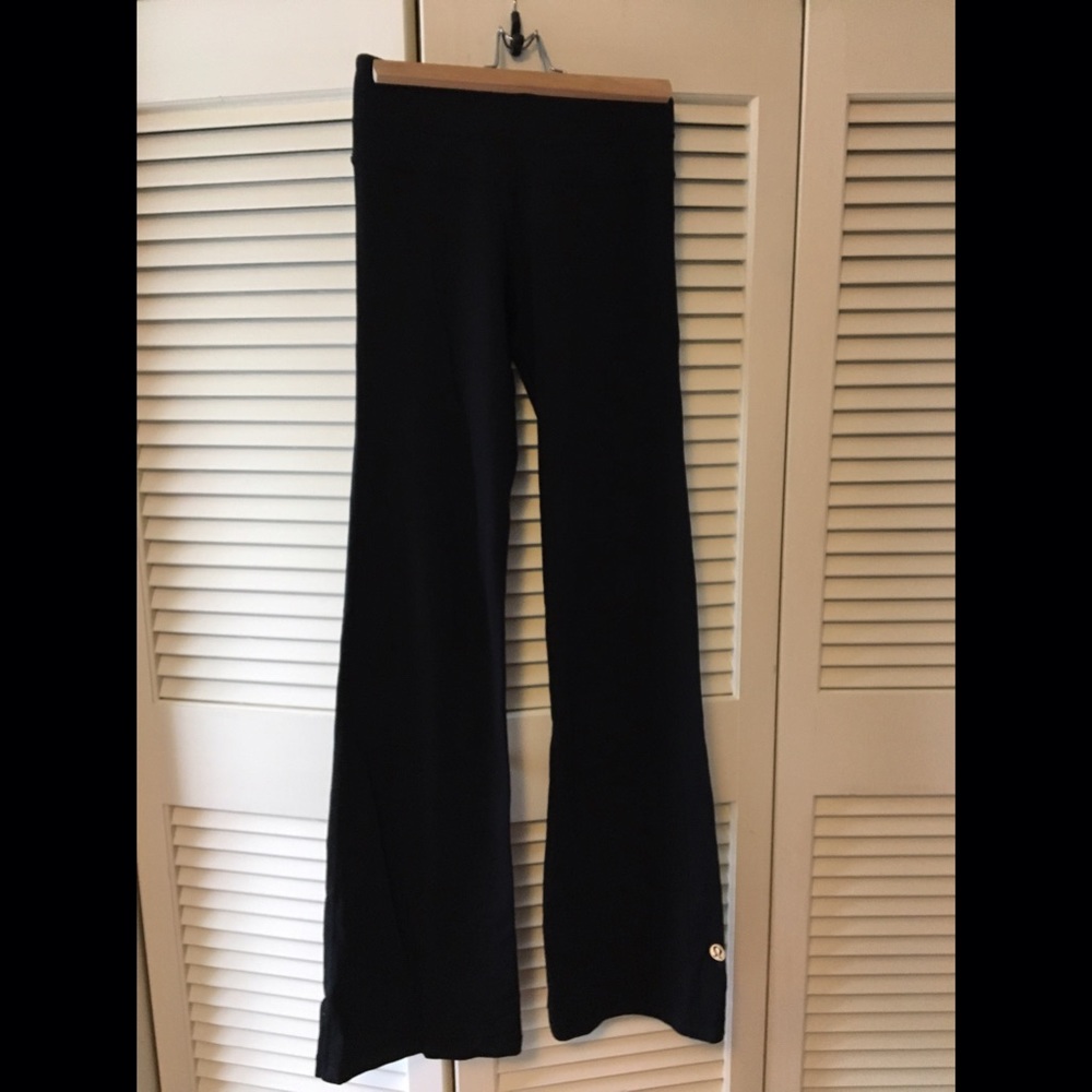 Lululemon black flared leg yoga pants